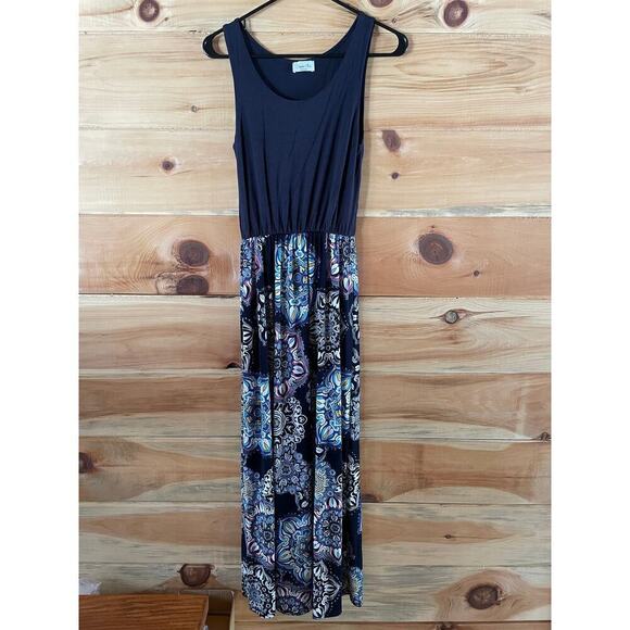 Sophie Rae Women's Maxi Dress. Navy Paisley Print. Size Small. Made in USA! - Picture 1 of 4
